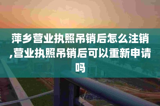 萍乡营业执照吊销后怎么注销,营业执照吊销后可以重新申请吗