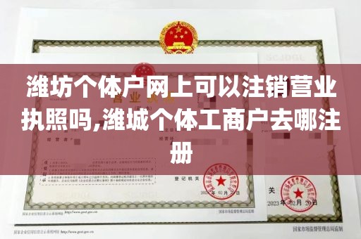 潍坊个体户网上可以注销营业执照吗,潍城个体工商户去哪注册