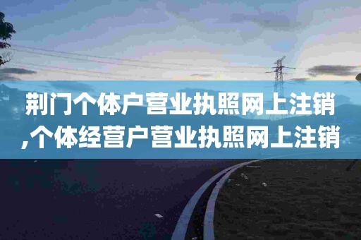 荆门个体户营业执照网上注销,个体经营户营业执照网上注销