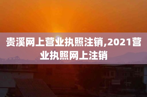 贵溪网上营业执照注销,2021营业执照网上注销