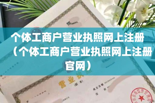 个体工商户营业执照网上注册（个体工商户营业执照网上注册官网）