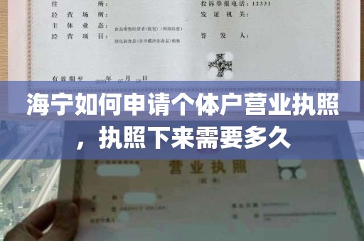 海宁如何申请个体户营业执照，执照下来需要多久