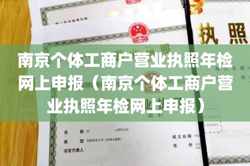 南京个体工商户营业执照年检网上申报（南京个体工商户营业执照年检网上申报）