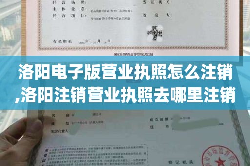 洛阳电子版营业执照怎么注销,洛阳注销营业执照去哪里注销