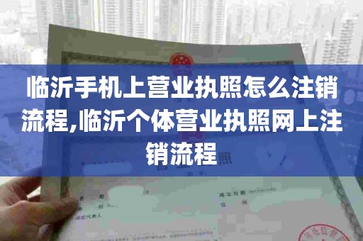 临沂手机上营业执照怎么注销流程,临沂个体营业执照网上注销流程