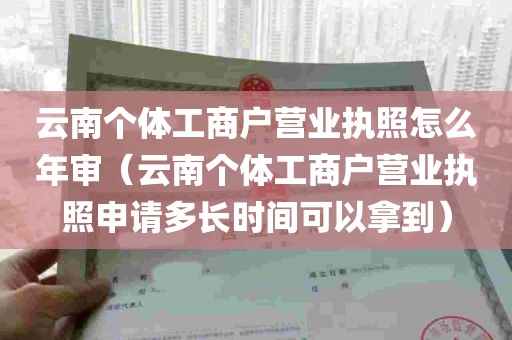 云南个体工商户营业执照怎么年审（云南个体工商户营业执照申请多长时间可以拿到）