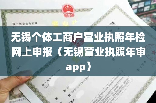无锡个体工商户营业执照年检网上申报（无锡营业执照年审app）