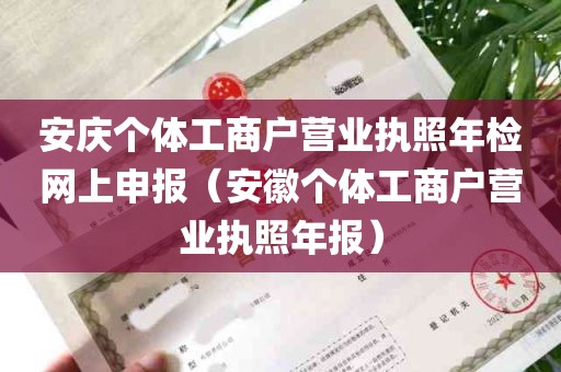 安庆个体工商户营业执照年检网上申报（安徽个体工商户营业执照年报）