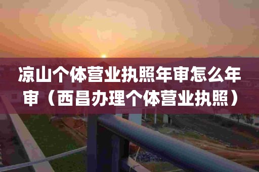 凉山个体营业执照年审怎么年审（西昌办理个体营业执照）