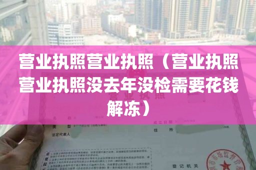 营业执照营业执照（营业执照营业执照没去年没检需要花钱解冻）