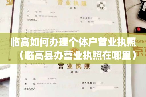 临高如何办理个体户营业执照（临高县办营业执照在哪里）