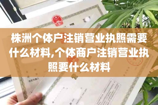 株洲个体户注销营业执照需要什么材料,个体商户注销营业执照要什么材料