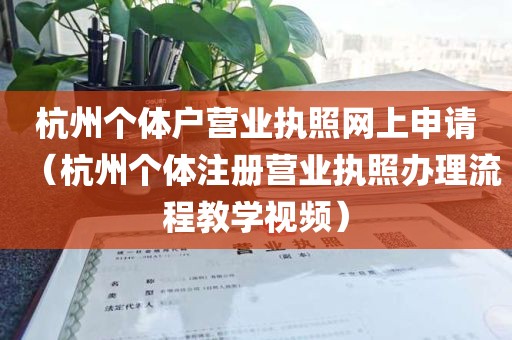 杭州个体户营业执照网上申请（杭州个体注册营业执照办理流程教学视频）