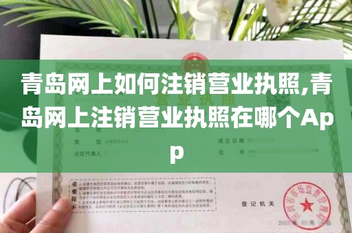 青岛网上如何注销营业执照,青岛网上注销营业执照在哪个App