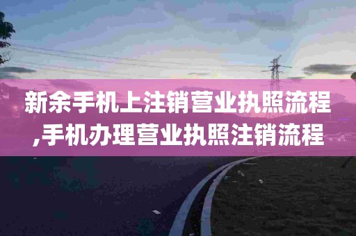 新余手机上注销营业执照流程,手机办理营业执照注销流程