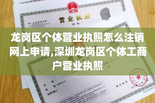 龙岗区个体营业执照怎么注销网上申请,深圳龙岗区个体工商户营业执照