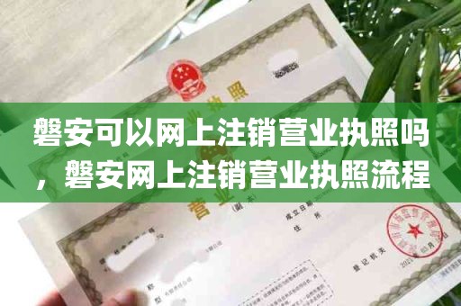 磐安可以网上注销营业执照吗，磐安网上注销营业执照流程