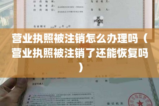 营业执照被注销怎么办理吗（营业执照被注销了还能恢复吗）