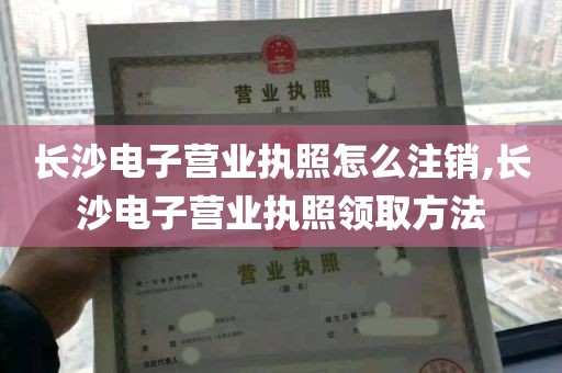 长沙电子营业执照怎么注销,长沙电子营业执照领取方法