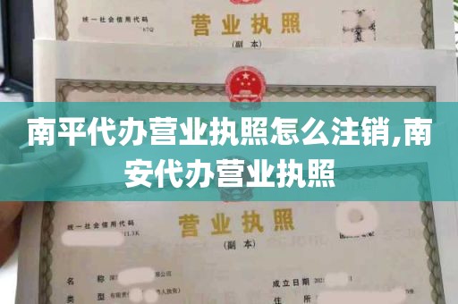 南平代办营业执照怎么注销,南安代办营业执照