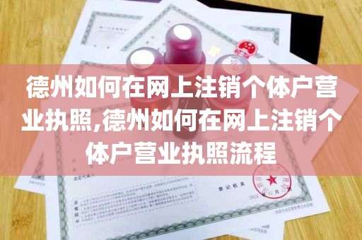 德州如何在网上注销个体户营业执照,德州如何在网上注销个体户营业执照流程