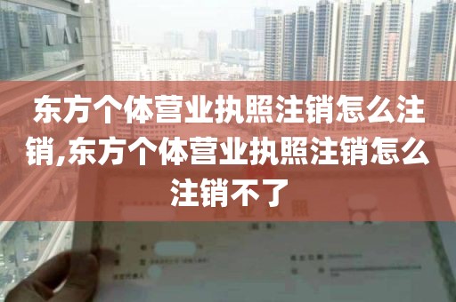 东方个体营业执照注销怎么注销,东方个体营业执照注销怎么注销不了