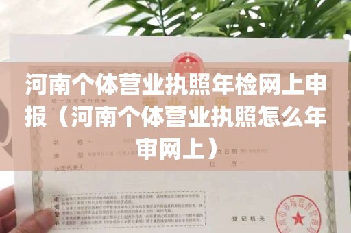 河南个体营业执照年检网上申报（河南个体营业执照怎么年审网上）