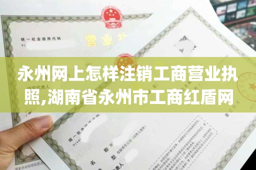 永州网上怎样注销工商营业执照,湖南省永州市工商红盾网