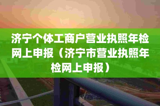 济宁个体工商户营业执照年检网上申报（济宁市营业执照年检网上申报）