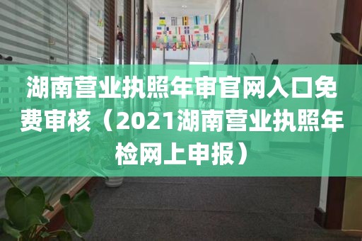 湖南营业执照年审官网入口免费审核（2021湖南营业执照年检网上申报）