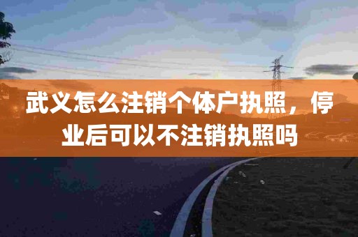 武义怎么注销个体户执照，停业后可以不注销执照吗