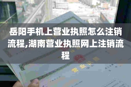 岳阳手机上营业执照怎么注销流程,湖南营业执照网上注销流程