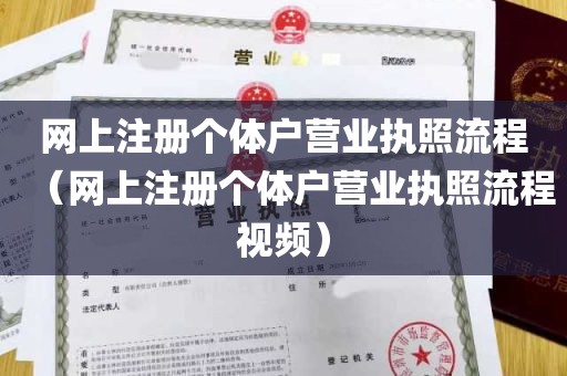 网上注册个体户营业执照流程（网上注册个体户营业执照流程视频）