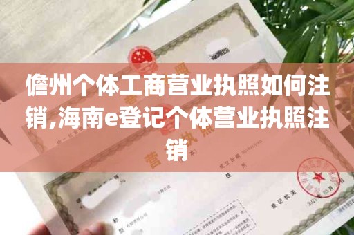 儋州个体工商营业执照如何注销,海南e登记个体营业执照注销