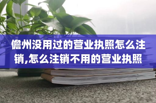 儋州没用过的营业执照怎么注销,怎么注销不用的营业执照