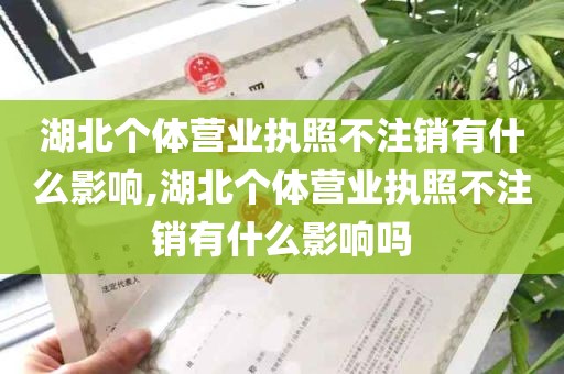 湖北个体营业执照不注销有什么影响,湖北个体营业执照不注销有什么影响吗